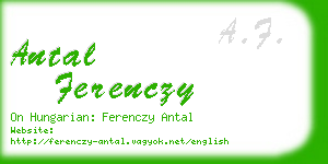 antal ferenczy business card